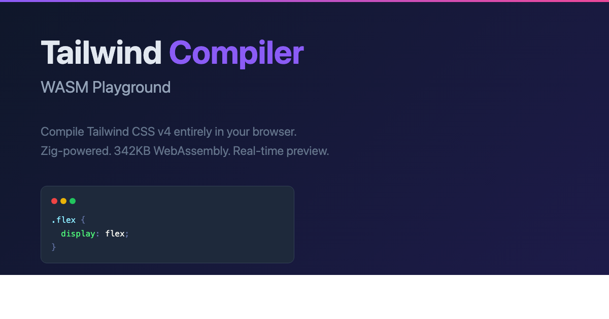 Tailwind Compiler — WASM Playground